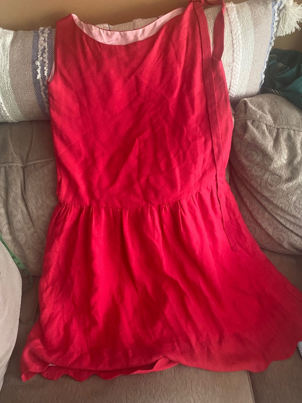Red Drop waist dress